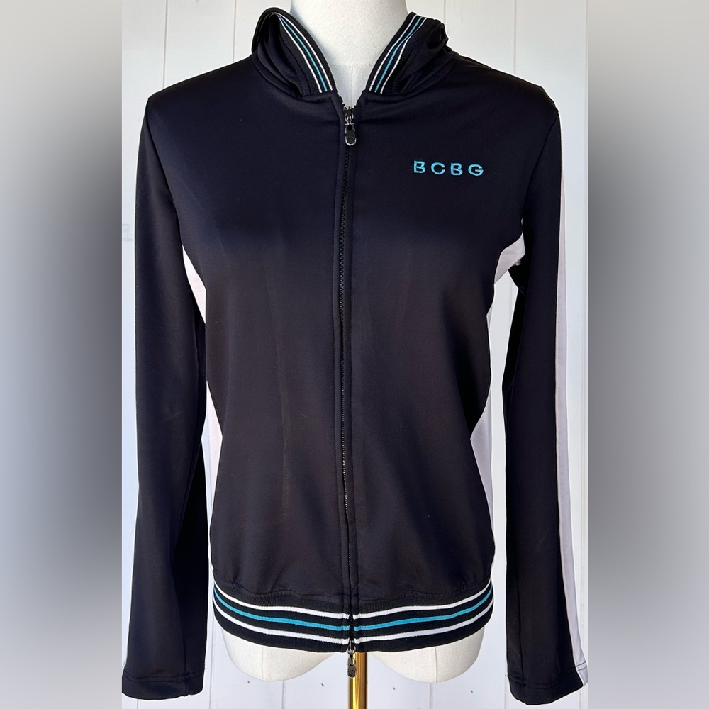BCBGMaxAzria Women’s Hooded Track Jacket‎ Full Zip Size Medium
